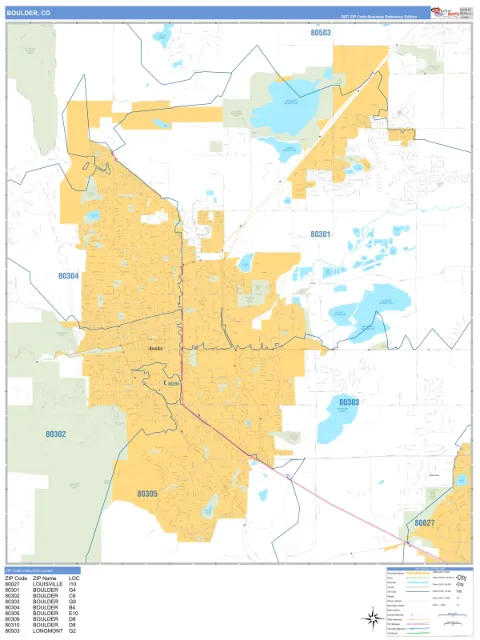 Boulder, CO city map