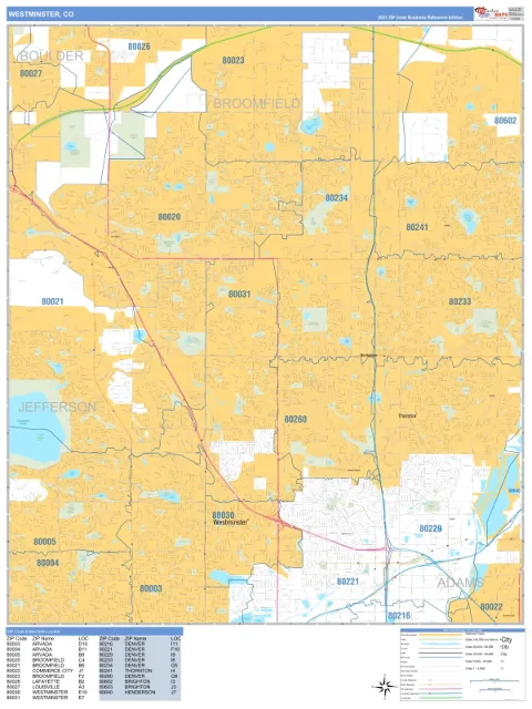 Westminster, CO city map