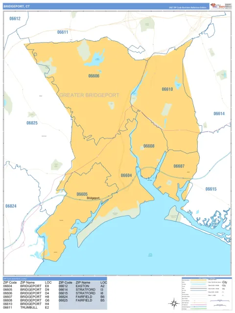 Bridgeport, CT city map
