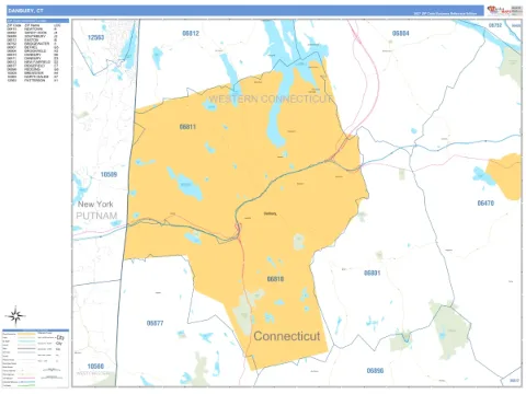 Danbury, CT city map