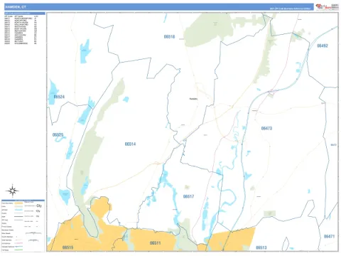 Hamden, CT city map