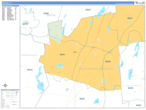 Meriden, CT city map