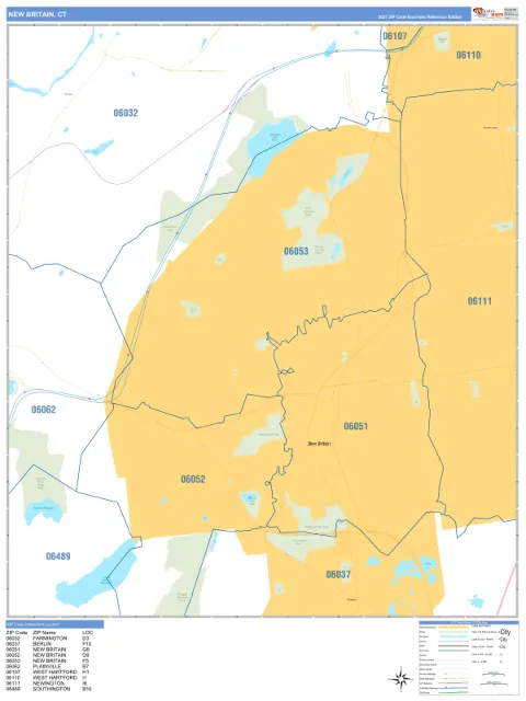 New Britain, CT city map
