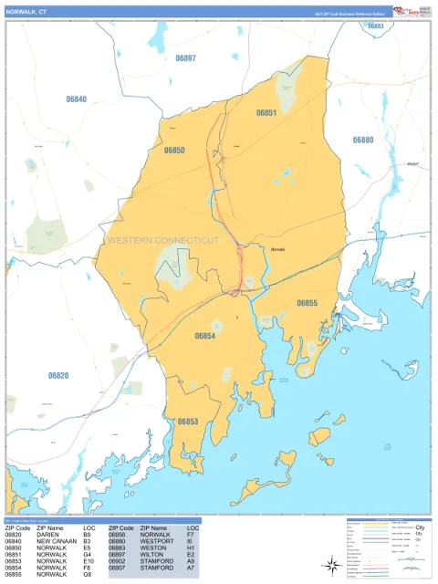 Norwalk, CT city map