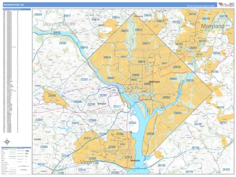 Washington, DC city map