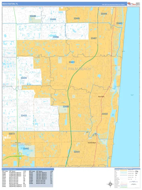 Boca Raton, FL city map