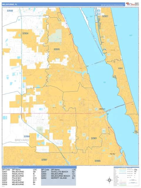 Melbourne, FL city map
