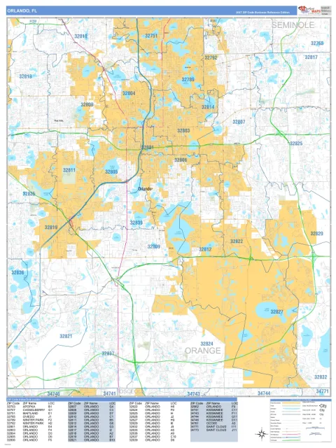 Orlando, FL city map