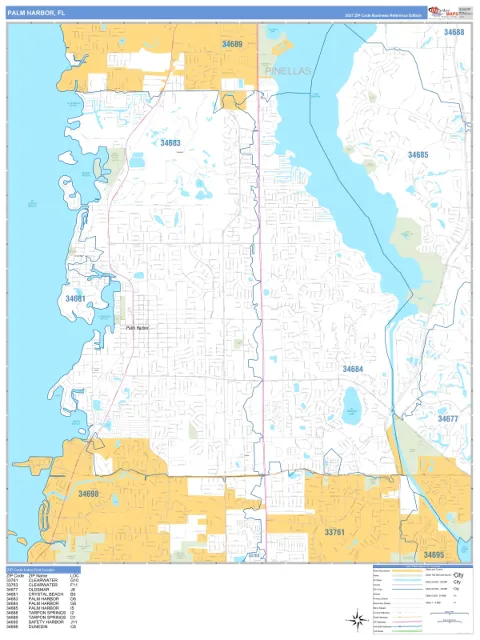 Palm Harbor, FL city map