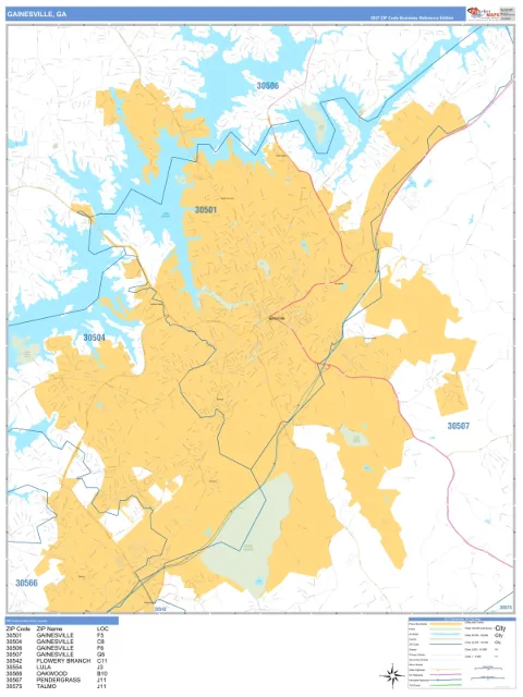 Gainesville, GA city map