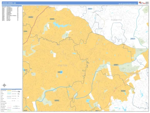 Johns Creek, GA city map