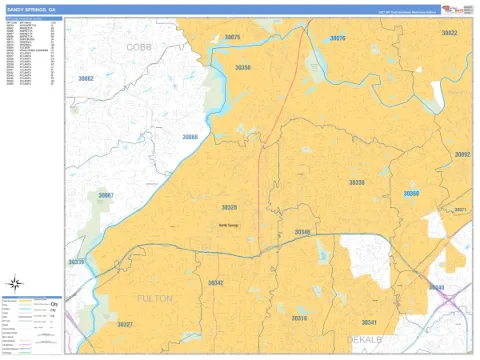 Sandy Springs, GA city map