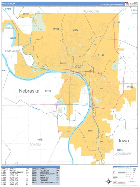 Sioux City, IA city map