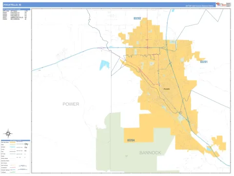 Pocatello, ID city map