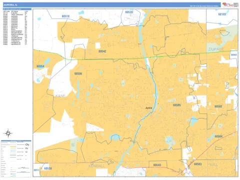 Aurora, IL city map