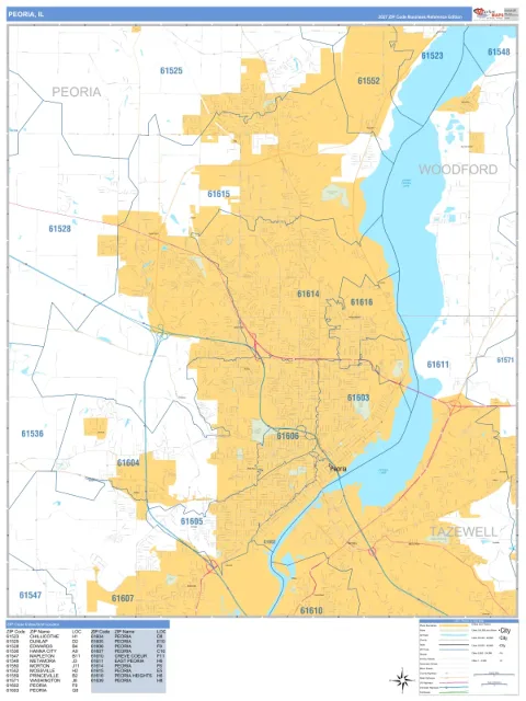 Peoria, IL city map