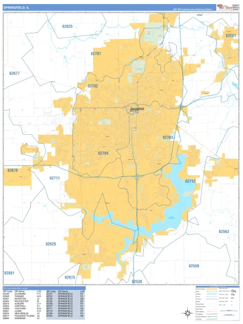 Springfield, IL city map