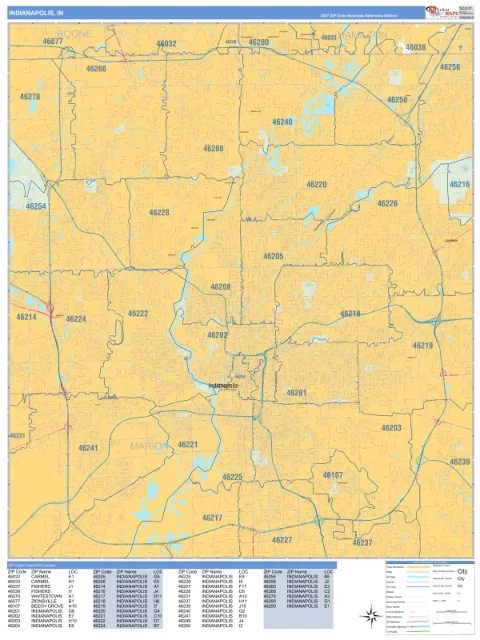Indianapolis, IN city map