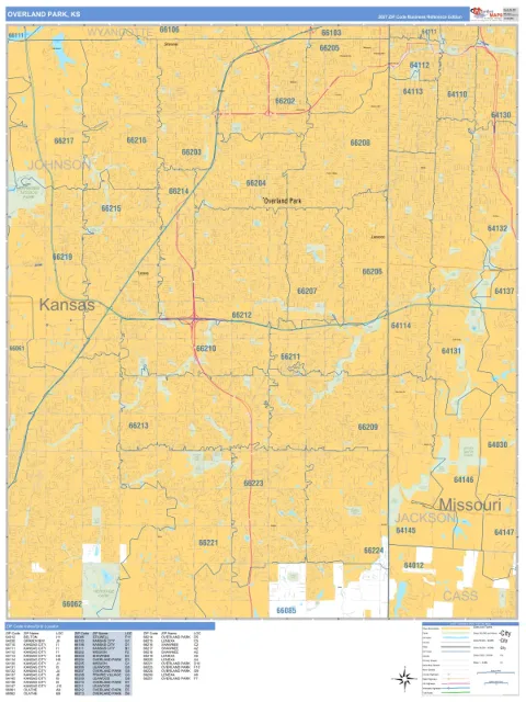 Overland Park, KS city map
