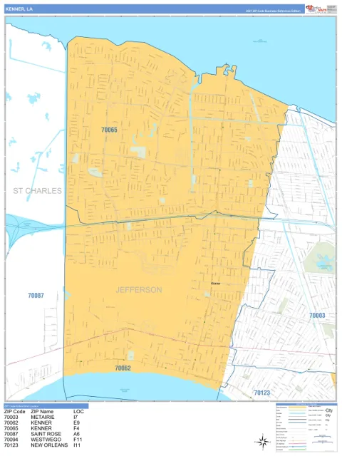 Kenner, LA city map