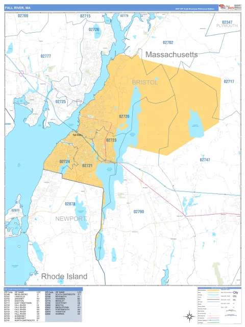 Fall River, MA city map
