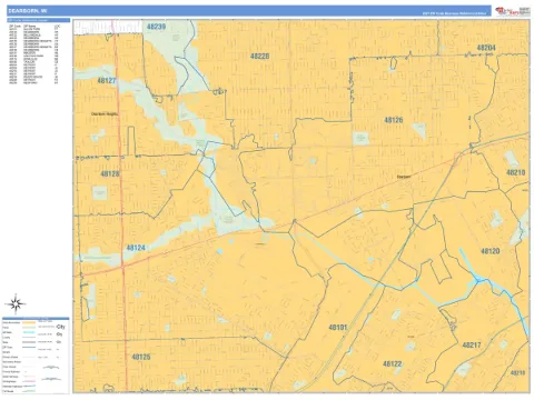Dearborn, MI city map