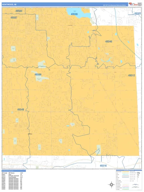 Kentwood, MI city map