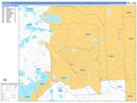 Pontiac, MI city map