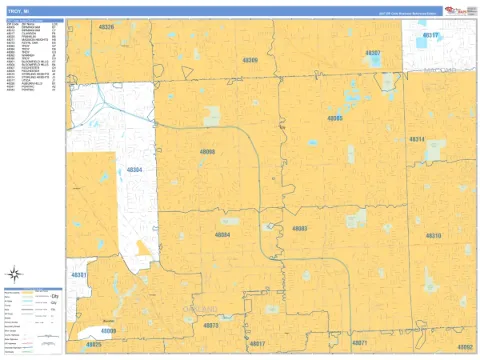 Troy, MI city map