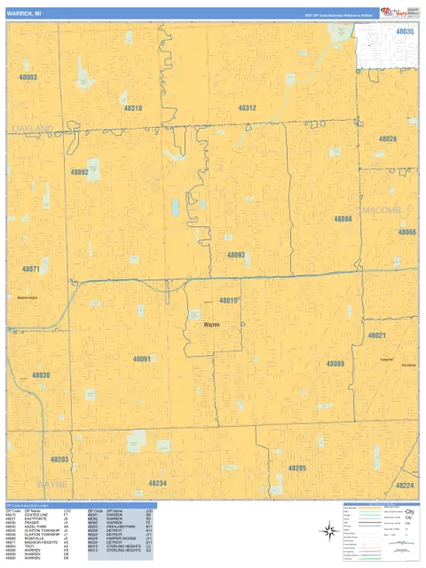 Warren, MI city map