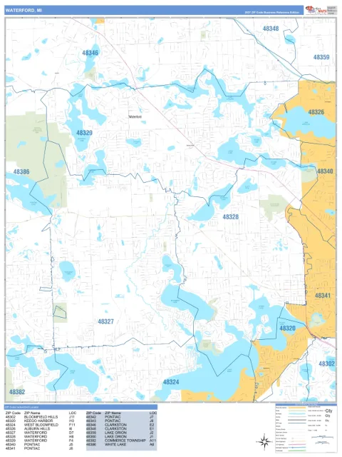 Waterford, MI city map