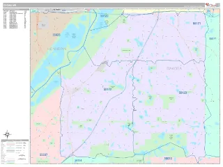 Eagan, MN Classic style ZIP Code wall map