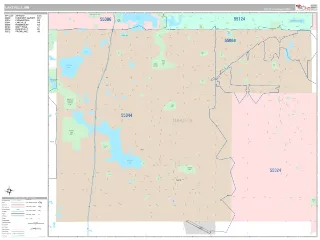 Lakeville, MN Classic style ZIP Code wall map
