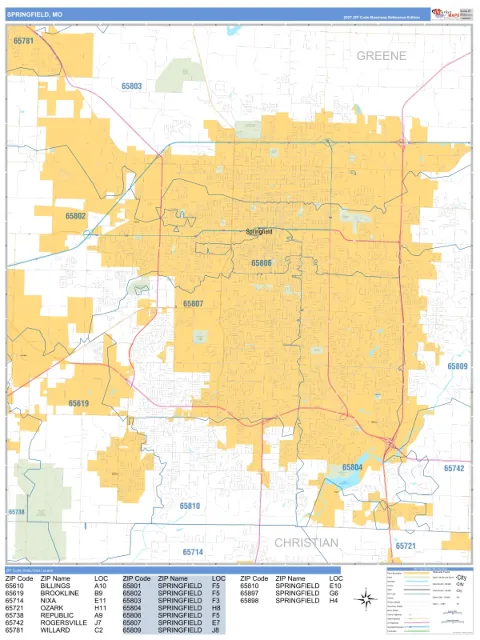 Springfield, MO city map