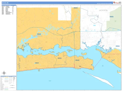 Biloxi, MS city map