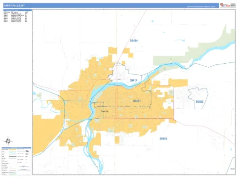 Great Falls, MT city map