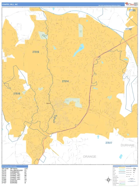 Chapel Hill, NC city map