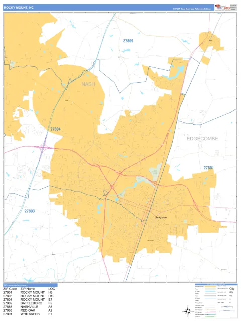 Rocky Mount, NC city map
