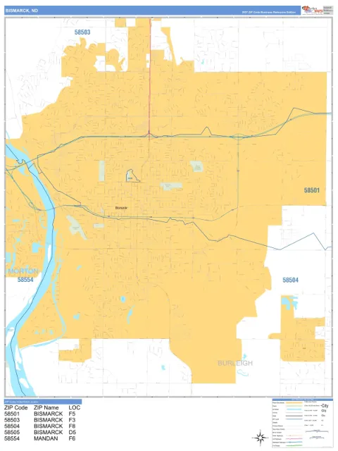 Bismarck, ND city map