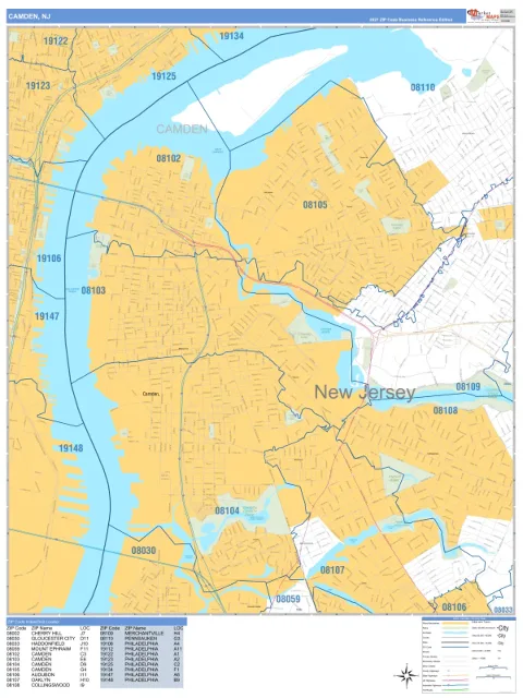 Camden, NJ city map