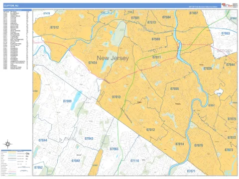 Clifton, NJ city map