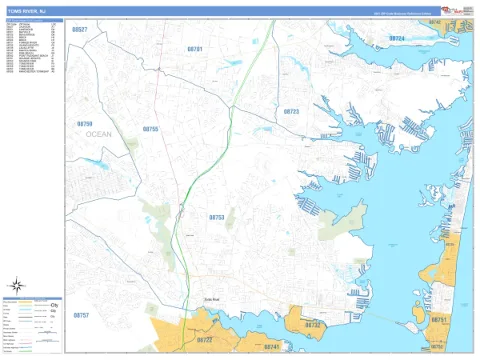 Toms River, NJ city map