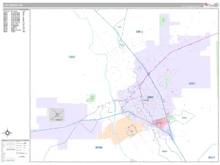 Las Cruces, NM Classic style ZIP Code wall map