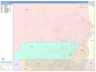 Rio Rancho, NM ColorCast style ZIP Code wall map