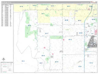 Spring Valley, NV Classic style ZIP Code wall map