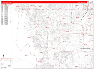 Spring Valley, NV RedLine style ZIP Code wall map