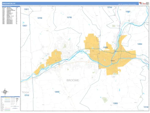 Binghamton, NY city map