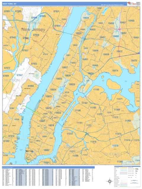 New York, NY city map