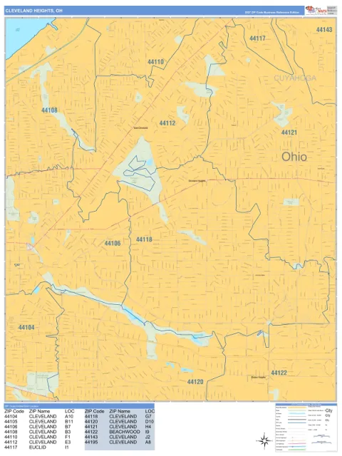 Cleveland Heights, OH city map
