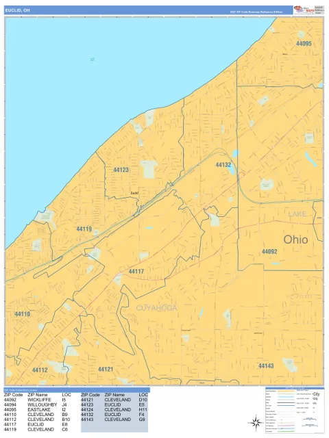 Euclid, OH city map
